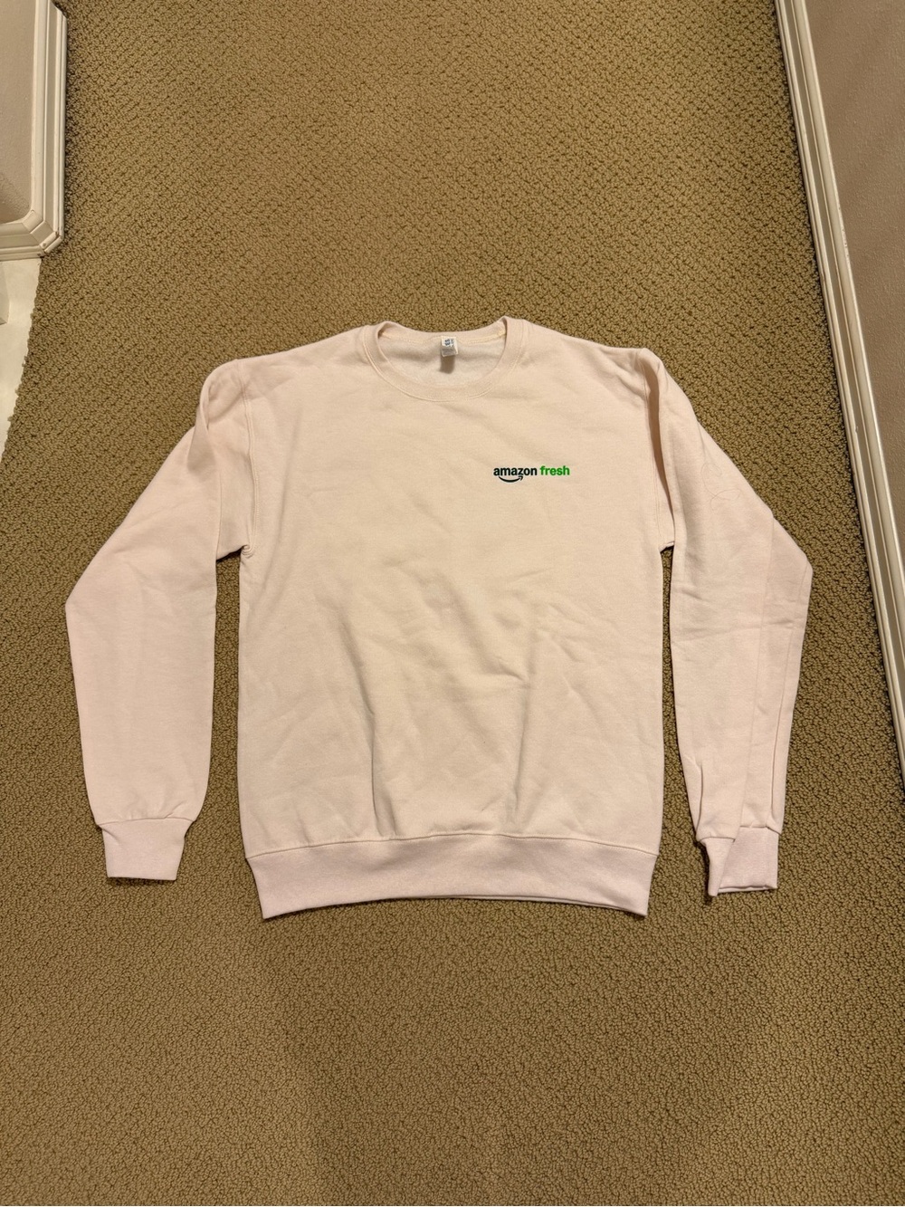 Amazon Fresh Employee Crew Neck Sweater Pullover Long Sleeve (Men’s Small) NEW
